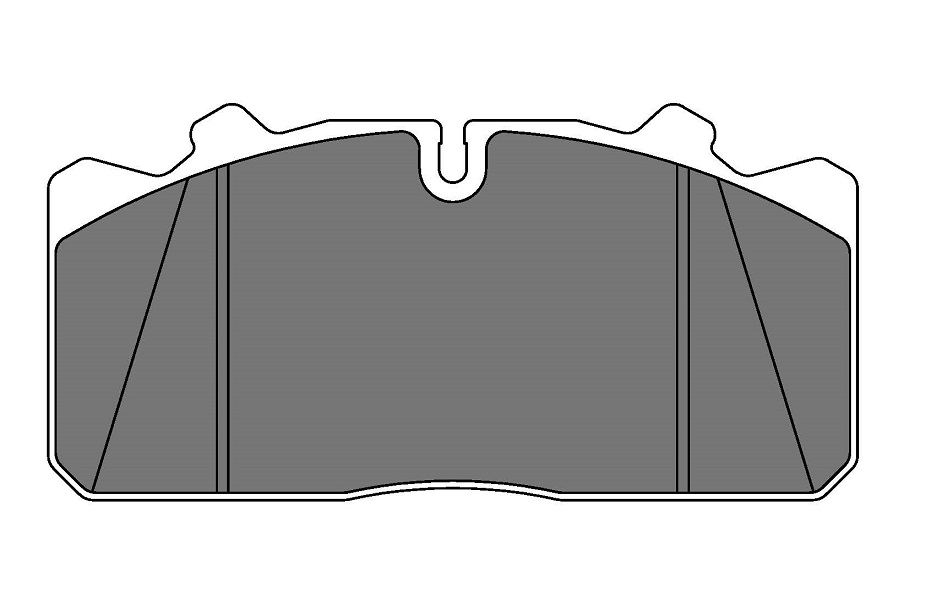Deska brzdová 29088 Grau 175x86x26 WABCO PAN 17, DAF 45, RVI Midlum,IVECO E.Cargo,MAN