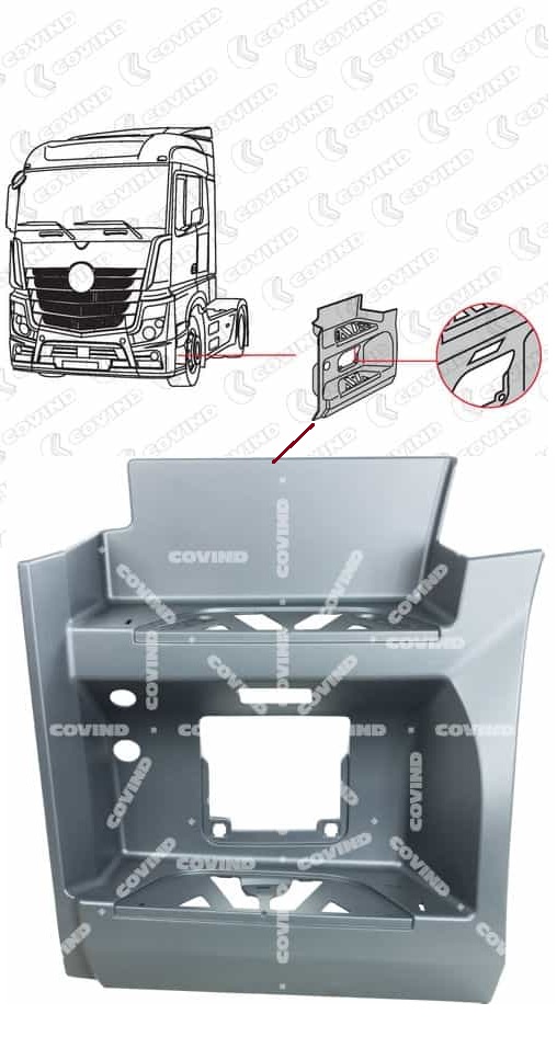 Schod kabiny spodní L MERCEDES Actros MP4, Big Space, Mega Space, Stream Space