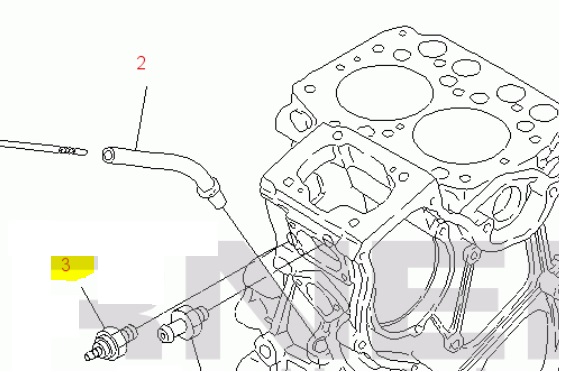 Snímač tlaku oleje KOMATSU 2D68E-3A S/N 00101UP