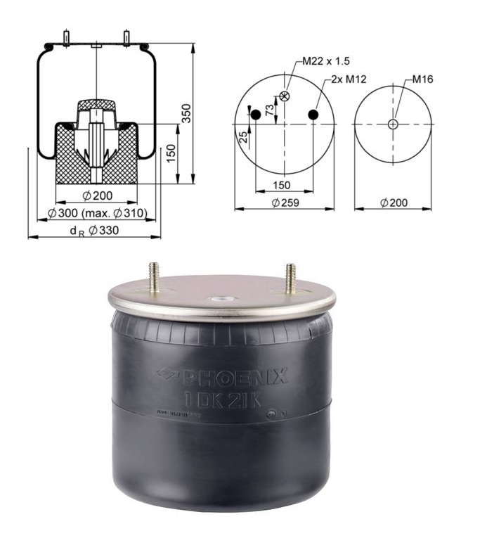 Vlnovec pérování kompletní - plastový zvon BPW 30K