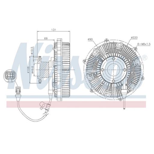 Viskospojka bez ventilátoru MAN TGS,TGX   0D08/ D20/ D26/ D2676 od 10.2012