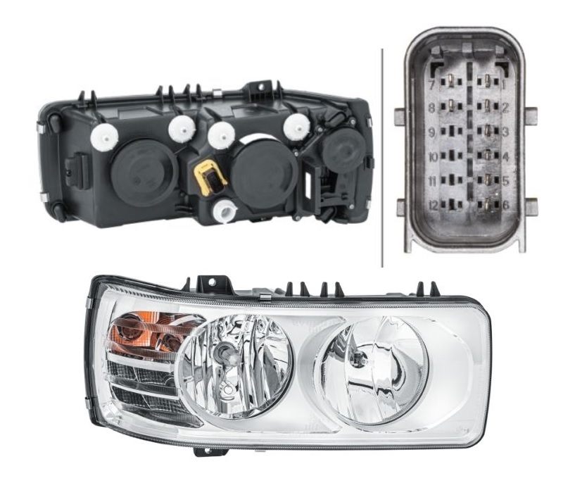 Světlomet hlavní 24V/ H7/H1, P21W/ s LED denním svícením P DAF LF Euro 6 od 2013