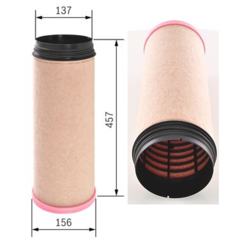 Filtr vzduchu sekundární MAN E2000, TGA, TGS, TGX D0836LF41-D3876LF02 od 06.1999