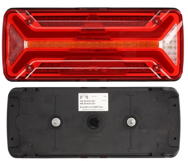 Svítilna zadní L ECOLED II 12V/24V s trojúhelníkem /směr,mlha,zpátečka,brzda/konektor 7pin