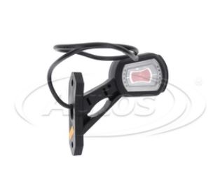 Svítilna poziční - tykadlo P 12V/24V LED č/b/o, krátká, bez snímače couvání, kabel 1,5m