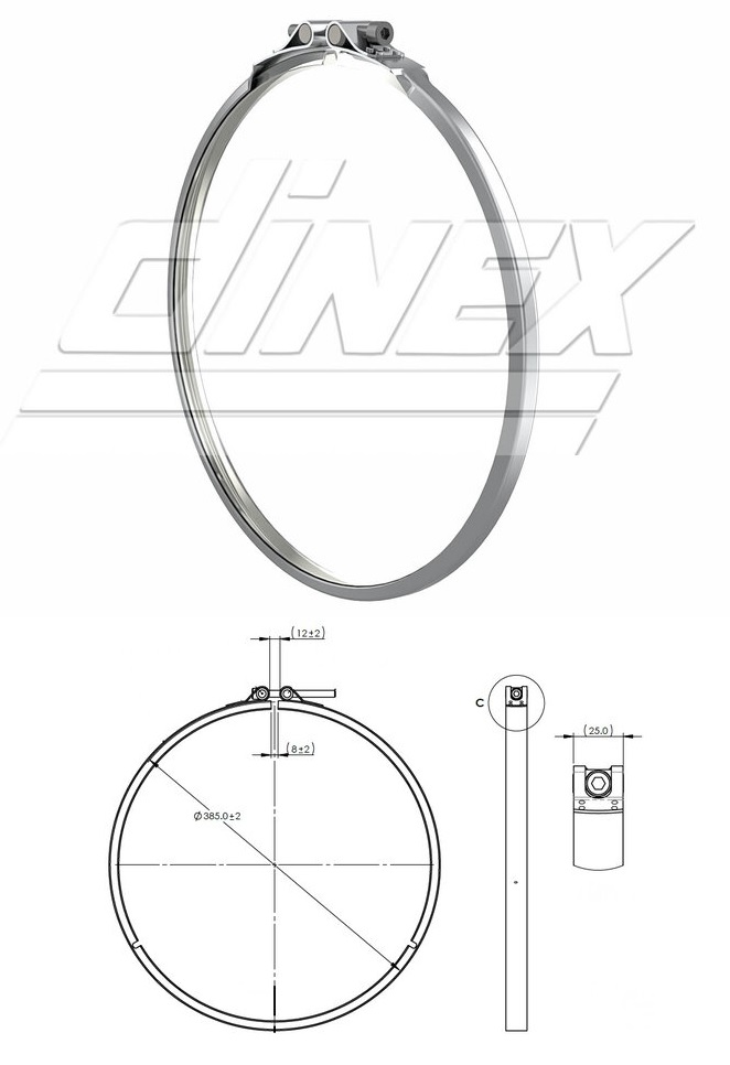 Objímka filtru DPF 385x410x25 DAF XF Euro 6