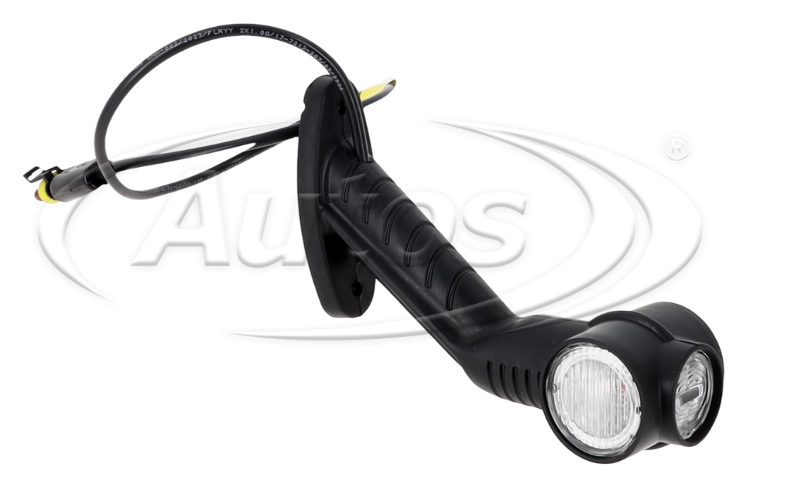 Svítilna poziční - tykadlo L SUPERPOINT III 24V LED č /b /o  - kabel s 2-pinovou paticí