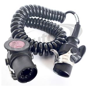 Kabel propojovací  7pin 24V ABS/EBS/ADR spirálový 4,5m s koncovkami