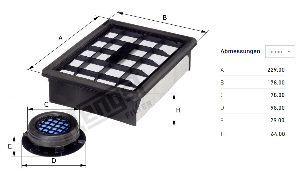 Filtr odvětrání klikové skříně SCANIA 4, P,G,R,T DC16.01-DT16.08 od 01.1996