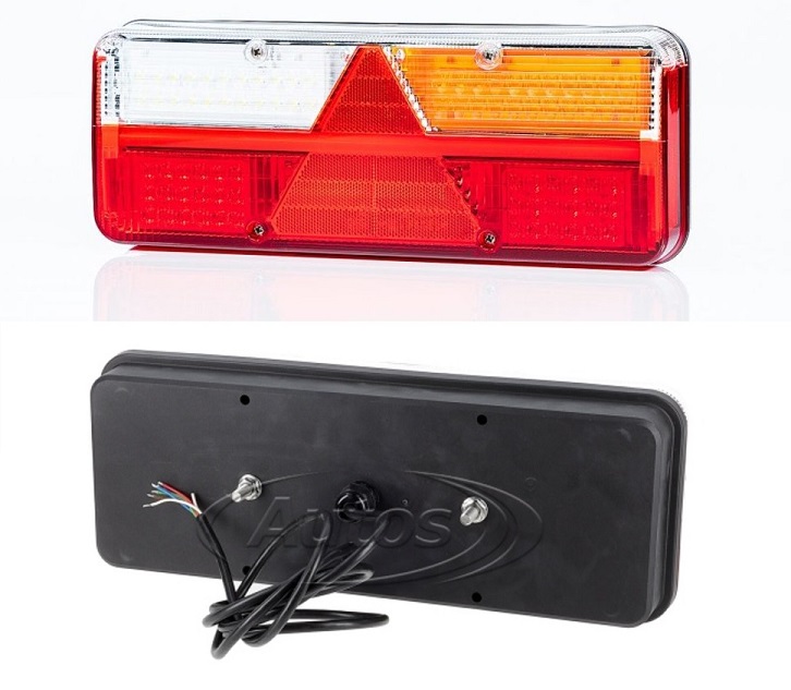 Svítilna zadní 6-ti dílná 12V/36V P KINGPOINT LED, bez osvětlení SPZ, kabel 2m