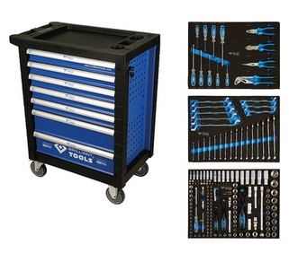 Vozík na nářadí 7 zásuvek + 207 ks nářadí BRILLIANT TOOLS