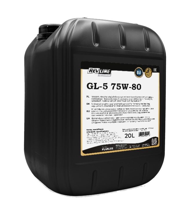 Olej převodový REVLINE GEAR OIL GL-5 75W-80 polosyntetický, 20 l