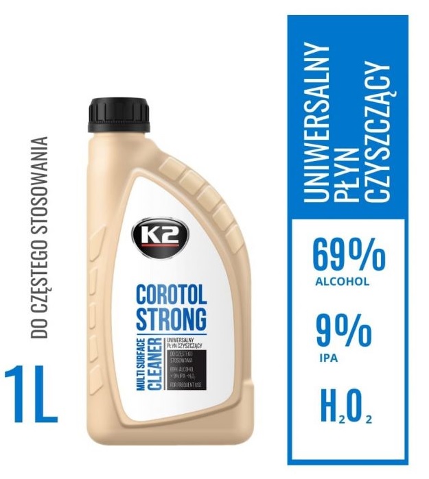 Přípravek na dezinfekci K2 COROTOL STRONG s alkoholem 69% + IPA 8%, 1l