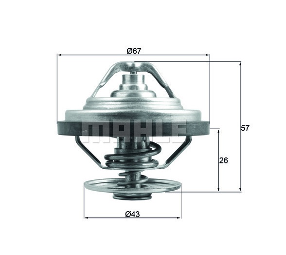 Termostat 83°C s těsněním MAN TGA,TGS, TGX NEOPLAN D1556LF07-D2676LF53