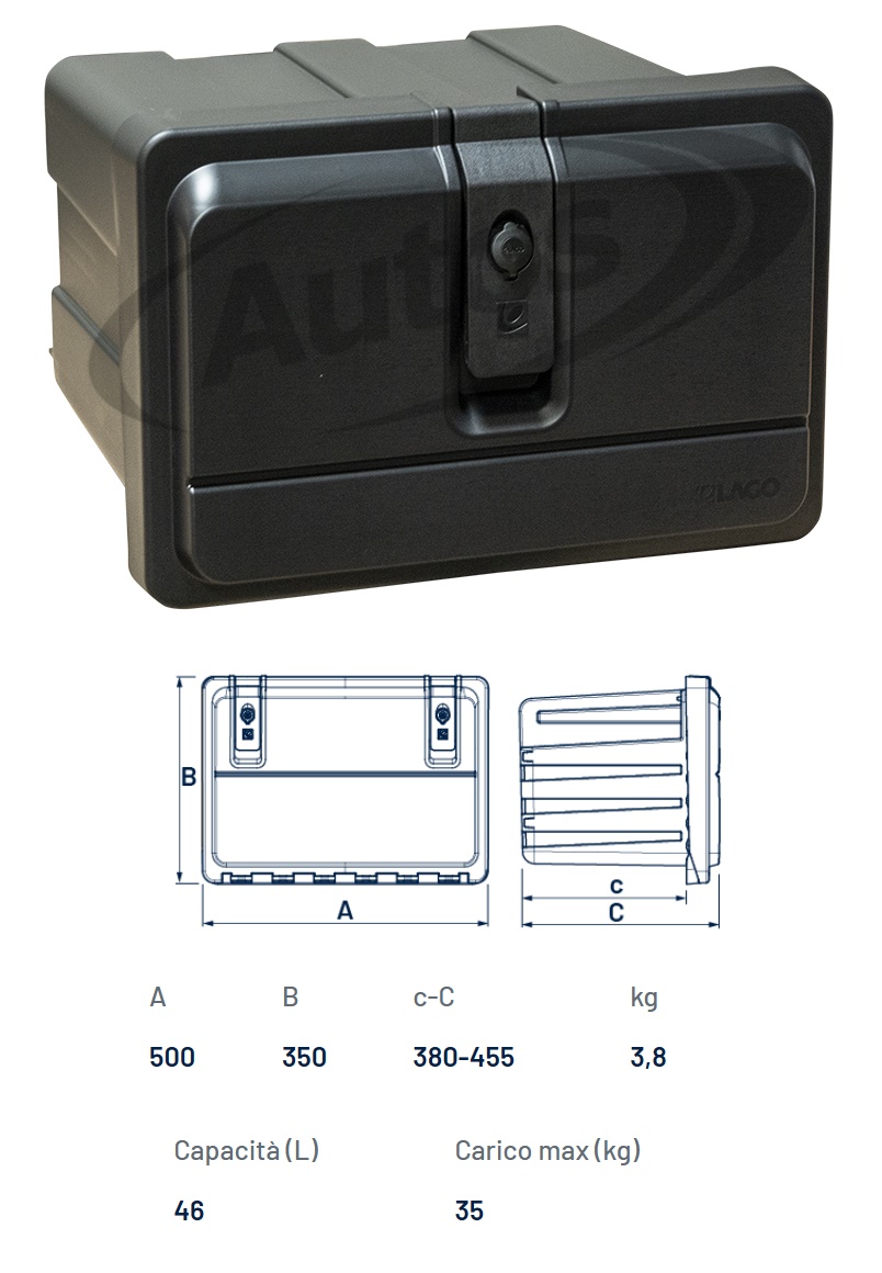 Skříň nářadí plastová 500x350x455/ 46 l MOTHER TRUCKER