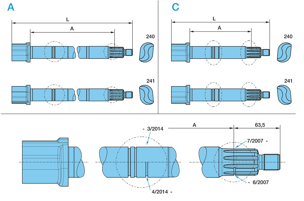 Klíč brzdy 522,5/647mm P BPW  NH../NR..SN30