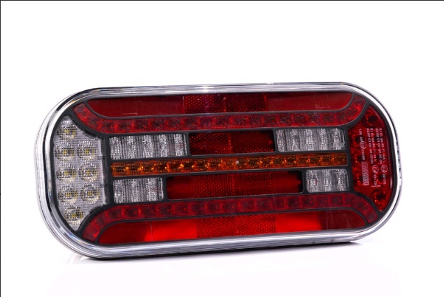 Svítilna zadní 6-dílná P 12V/24V LED, bez osvětlení SPZ a trojúheníku, kabel 1m