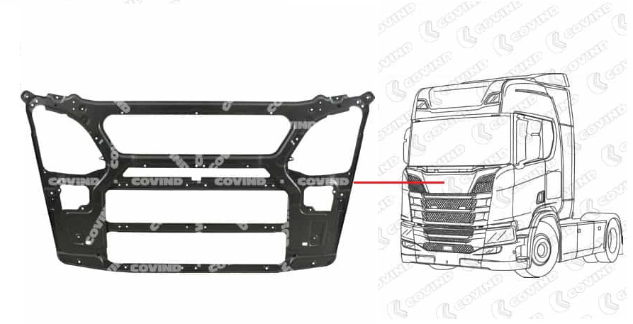 Rám přední masky horní SCANIA L,P,G,R,S Euro 6 od 2017