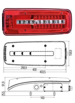 Svítilna zadní 24V P LED DAF,CF,LF,XF 106XF Euro 6 od 10.2012