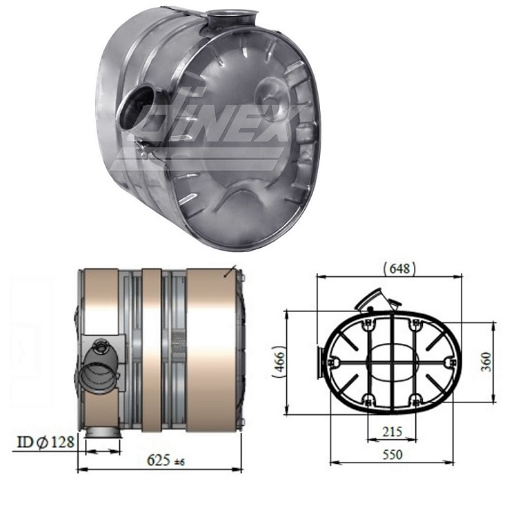 Tlumič výfuku s katalyzátorem E-Line VOLVO FH/ FH16 / FM 380-420 HPP Euro 5