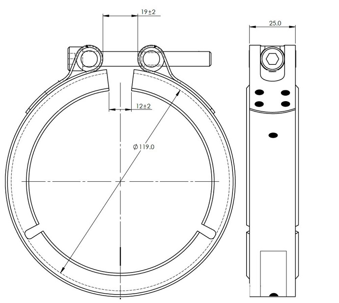 Objímka trubky výfuku VOLVO FL, RVI Midlum DXi od 2004