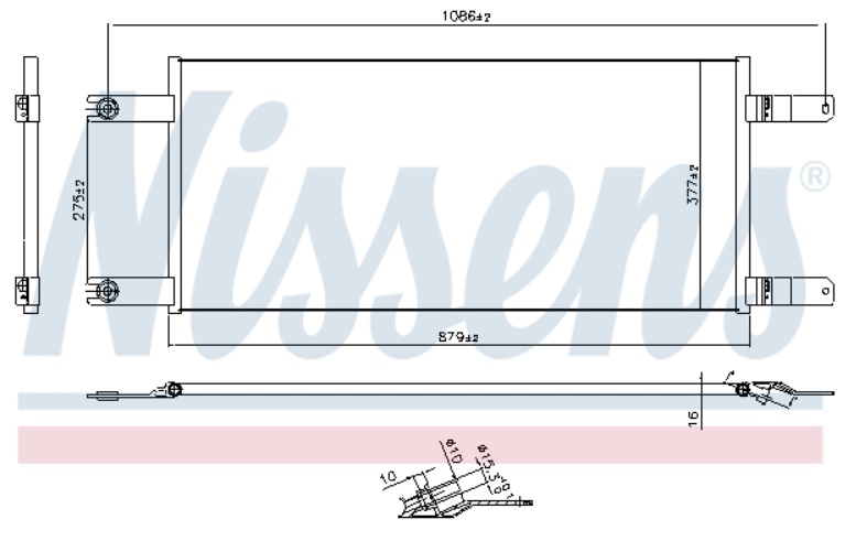 Chladič klimatizace 800x377x16 SCANIA L/P/G/R/S DC9 CG/CP/CR/ DC13 Euro 6 od 12.2017