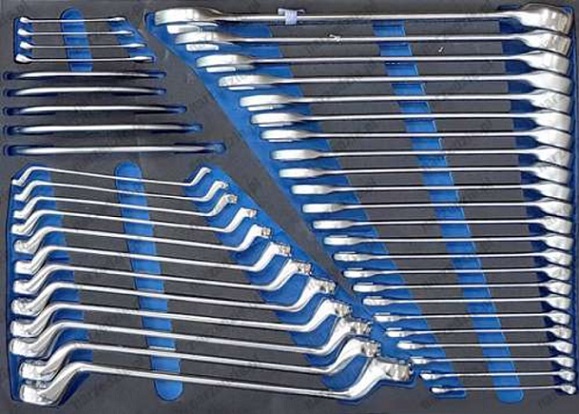 Sada nářadí do vozíku - klíč očkoplochý 45ks/ č.6 - č.36