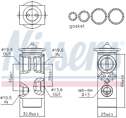 Ventil expanzní klimatizace AF 95XF, CF75, XF95, MAN TGA, TGL, TGM; MERCEDES Actros