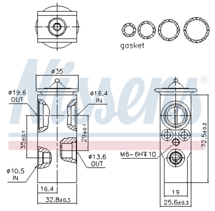Ventil expazní klimatizace SCANIA P,G,R,T, MERCEDES 124 (A124), 124 (C124)