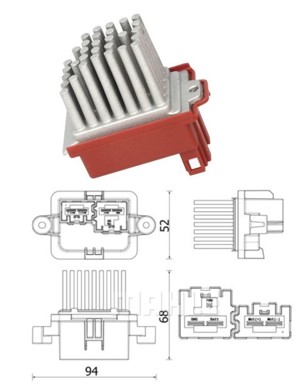 Regulátor ventilátoru topení - odpor VOLVO FM D11K