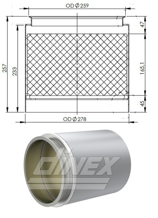 Filtr pevných částic DPF MERCEDES Actros MP4/MP5 od 2011, Antos od 2012, Arocs