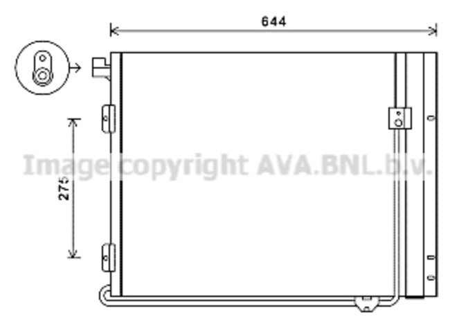 Chladič klimatizace 590x479x16 MAN TGM,TGL od 2005