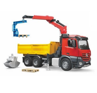 Model nákladního vozidla MERCEDES Arocs valník s hydraulickou rukou, měřítko 1:16