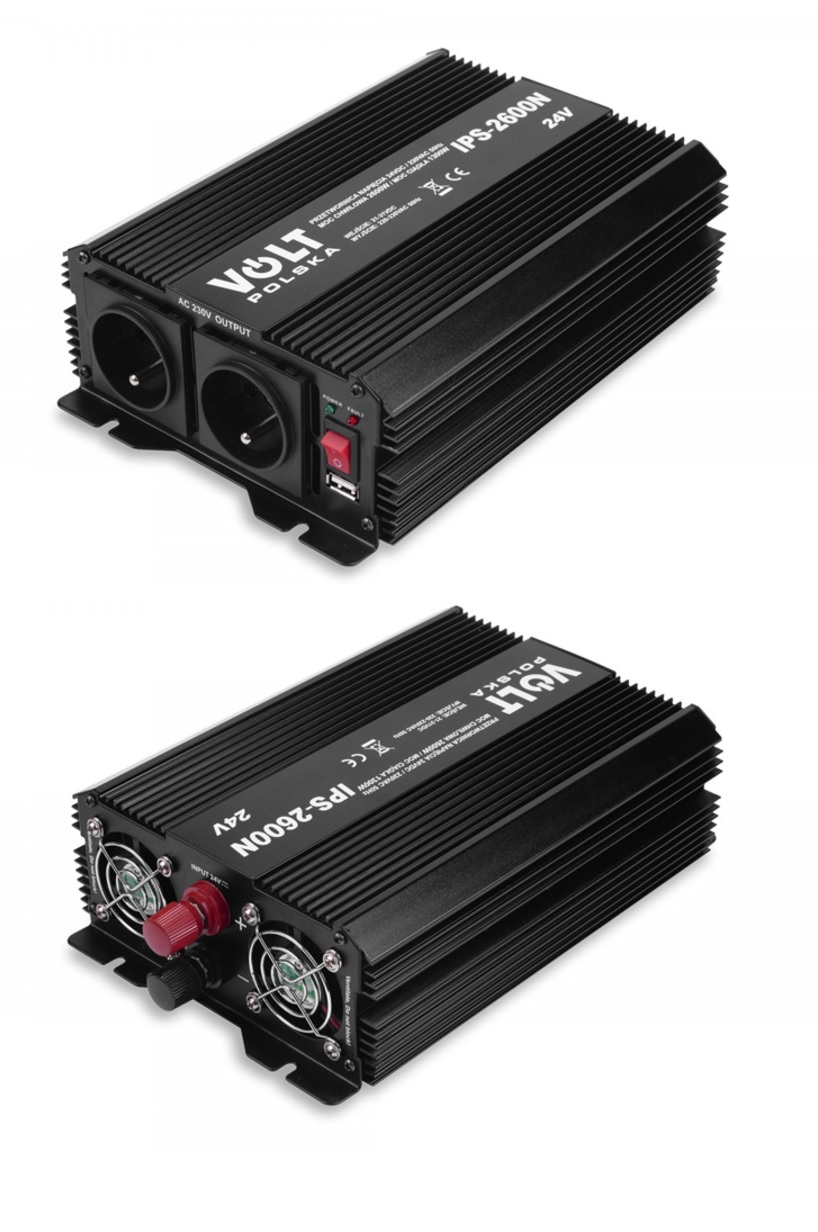 Měnič napětí 24/230V IPS 2600W - vstupní napětí  21V-31V/ výstupní napětí 225V-235V