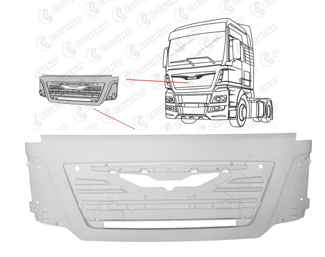 Kapota kabiny MAN TGX Euro 6