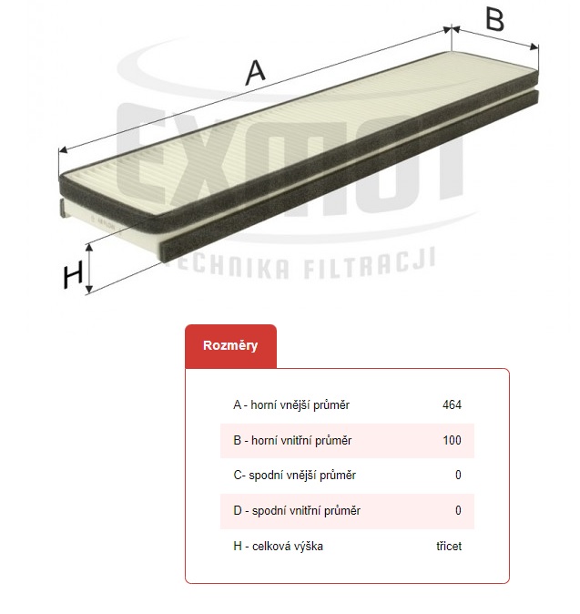 Filtr vzduchu kabiny TATRA T815,EURO2 TERRNO1,Euro 2
