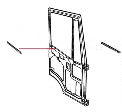 Lišta dveří - pod okno L IVECO E,Cargo, Tector Restyling, Stralis AS, AD-AT, Trakker AD-AT
