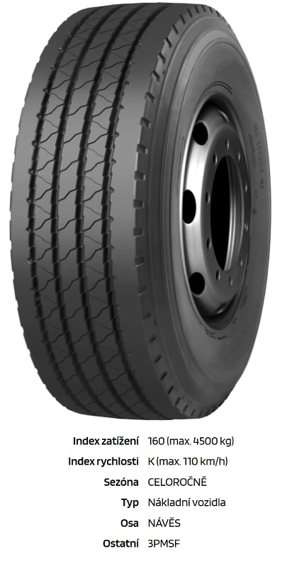 Pneumatika nákladní 385/55 R22,5"  AZ170 160K TL M+S 3PMSF/ návěsová - vodící