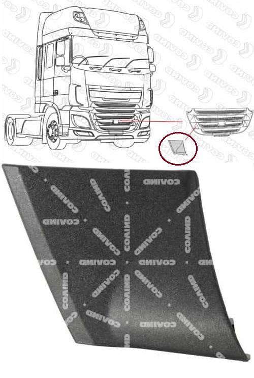 Kryt spodní mřížky masky kabiny P DAF XF od 10.2012, CF od 05.2013