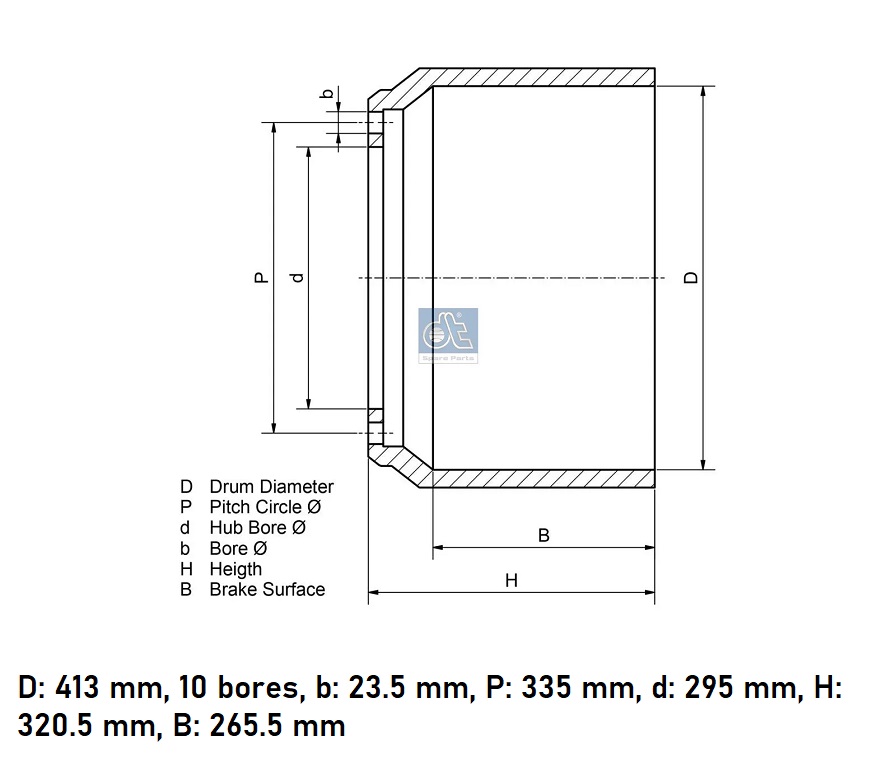 Buben brzdový 413x320,5 ZN SCANIA 94,114,124,144,164