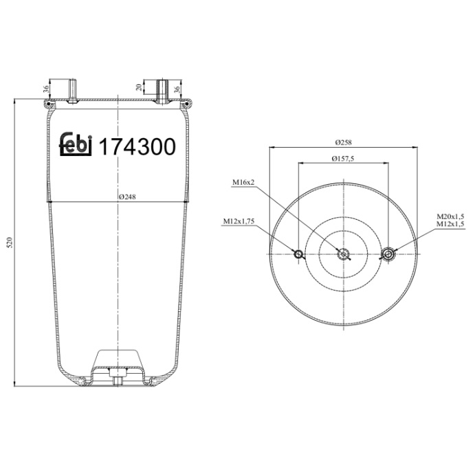Vlnovec pérování - bez zvonu ZN L BPW typ 30