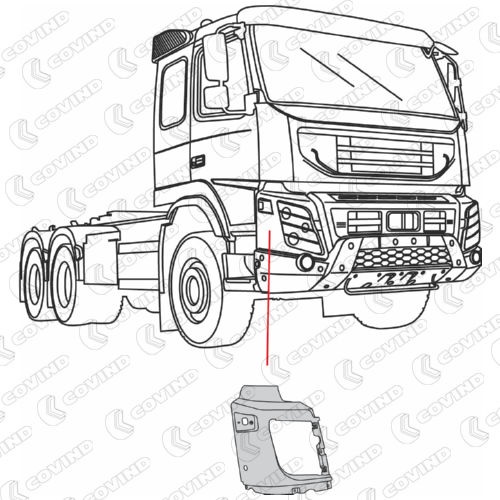 Kryt hlavního světlometu VOLVO FMX Euro 5