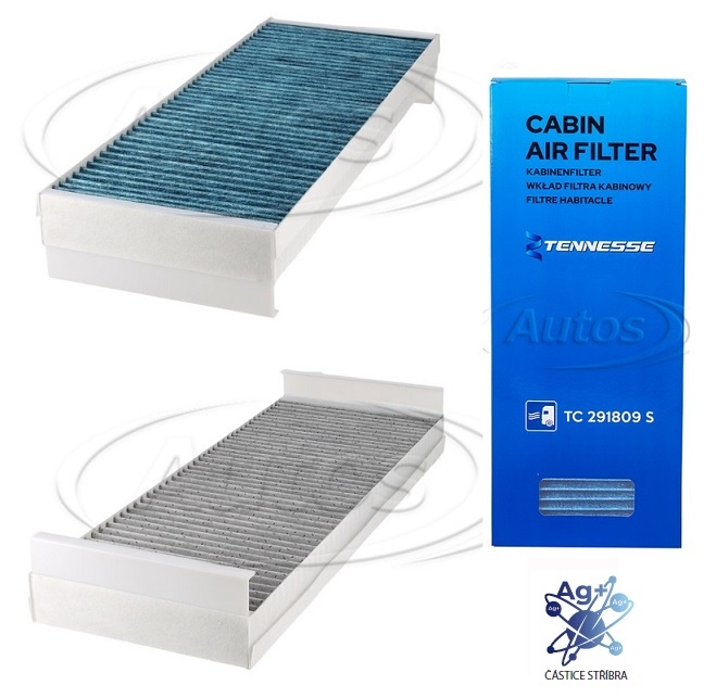 Filtr vzduchu kabiny + aktivní uhlí a stříbro MAN TGA, TGL, TGM, TGX, NEOPLAN