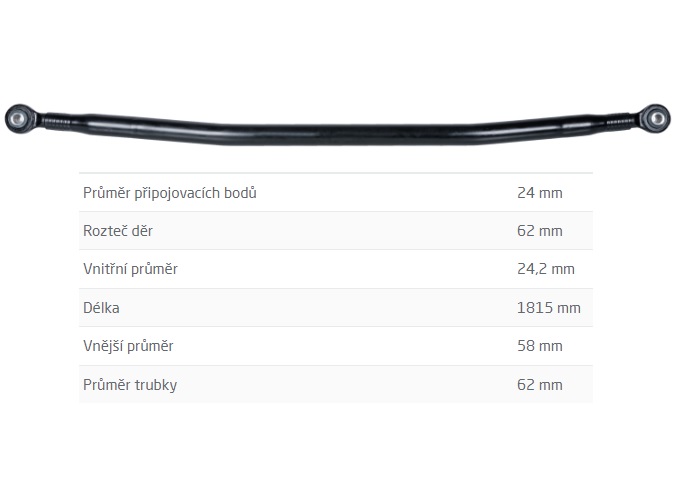 Tyč vodící stabilizátoru 1815mm MERCEDES Axor I+II Euro 5 od 2004