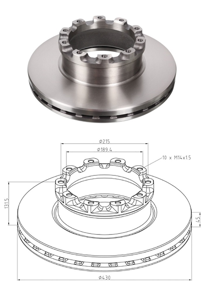 Tlumič pérování kabiny přední/zadní O/O 20x229/211 MERCEDES Actros MP2/MP3 od 04.2003