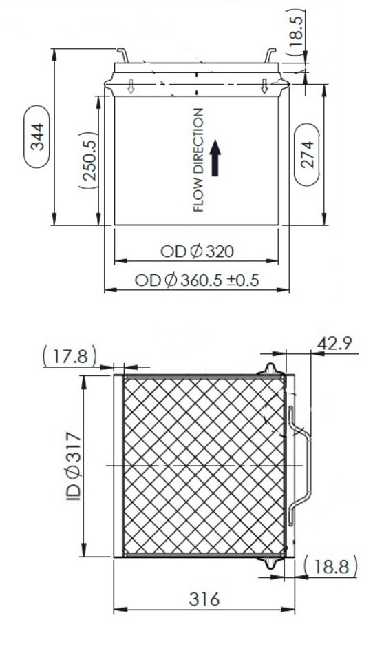 Filtr pevných částic DPF - repas Cordierit 12x11  RVI Gama T , VOLVO FH4, FM4 Euro 6