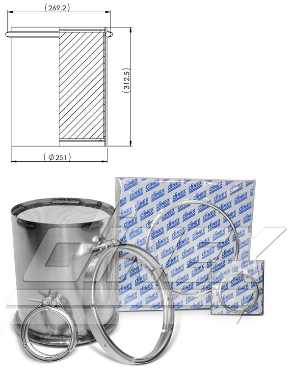 Filtr pevných částic DPF - repas MAN TGL, TGM Euro 6