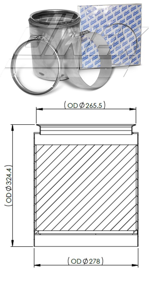 Filtr pevných částic DPF - repas MERCEDES Actros MP4 Euro 6