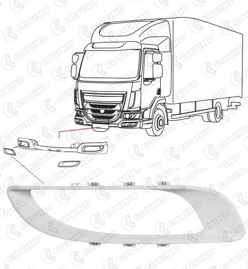 Kryt mlhové svítilny P DAF LF Euro 6 od 05.2013