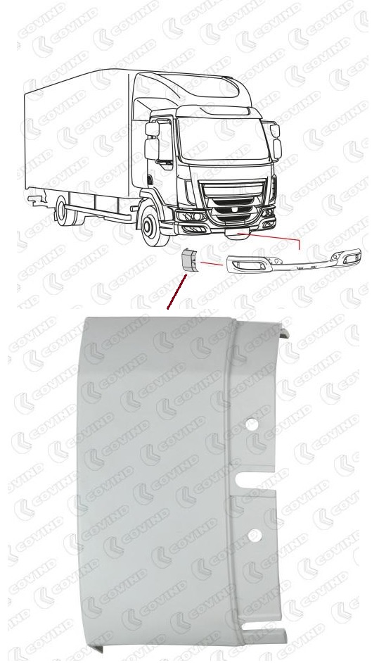 Roh předního nárazníku P DAF LF45 Euro 6, LF55 Euro 6